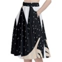 Wednesday addams A-Line Full Circle Midi Skirt With Pocket View2