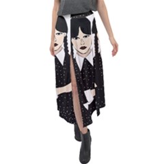 Wednesday Addams Velour Split Maxi Skirt