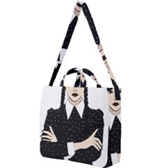 Wednesday Addams Square Shoulder Tote Bag by Fundigitalart234