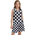 Black White Checker Pattern Checkerboard Kids  Basketball Mesh Set View3