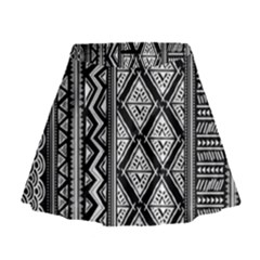 Tribal African Pattern Mini Flare Skirt by Cowasu