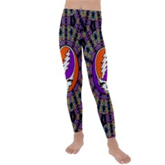 Gratefuldead Grateful Dead Pattern Kids  Lightweight Velour Leggings by Cowasu