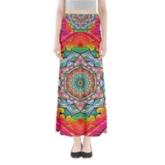 Mandalas Psychedelic Full Length Maxi Skirt by Cowasu