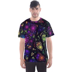 Stained Glass Crystal Art Men s Sport Mesh Tee