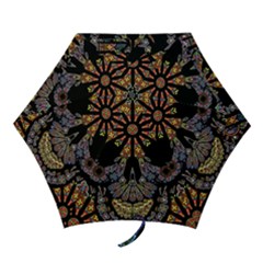 Skull Death Mosaic Artwork Stained Glass Mini Folding Umbrellas by Cowasu