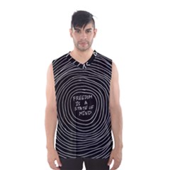 Psychedelic Art Freedom Is A State Of Mind Trippy Quotes Men s Basketball Tank Top by Bangk1t