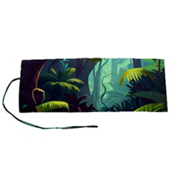 Rainforest Jungle Cartoon Animation Background Roll Up Canvas Pencil Holder (s) by Ndabl3x