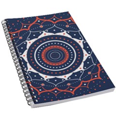 Mandala Orange Navy 5 5  X 8 5  Notebook by Ndabl3x