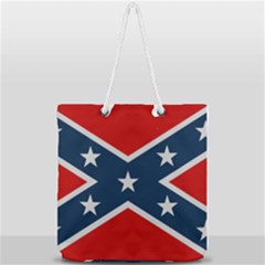 Rebel Flag  Full Print Rope Handle Tote (large)