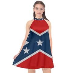 Rebel Flag  Halter Neckline Chiffon Dress  by Jen1cherryboot88