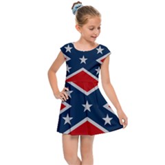 Rebel Flag  Kids  Cap Sleeve Dress by Jen1cherryboot88