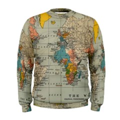 Vintage World Map Men s Sweatshirt by Cowasu