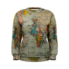 Vintage World Map Women s Sweatshirt by Cowasu