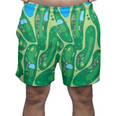 Golf Course Par Golf Course Green Men s Shorts by Cowasu