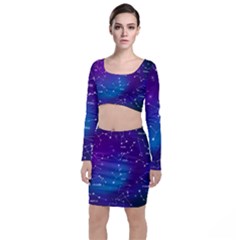 Realistic Night Sky With Constellations Top And Skirt Sets by Cowasu