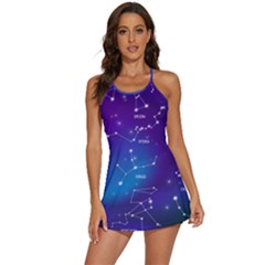 Realistic Night Sky With Constellations 2-in-1 Flare Activity Dress by Cowasu