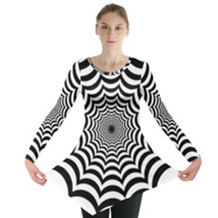 Spider Web Hypnotic Long Sleeve Tunic  by Amaryn4rt