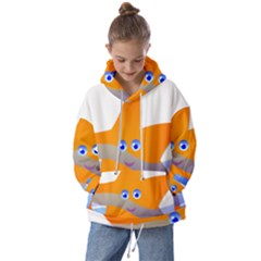 Beach Sea Shell Swimming Kids  Oversized Hoodie by Amaryn4rt