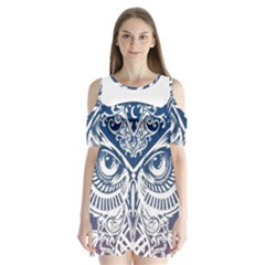 Owl Shoulder Cutout Velvet One Piece by Amaryn4rt