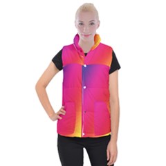 Rainbow Colors Women s Button Up Vest by Amaryn4rt