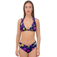 Space Patterns Double Strap Halter Bikini Set by Amaryn4rt