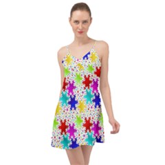 Snowflake Pattern Repeated Summer Time Chiffon Dress by Amaryn4rt