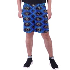 Blue Bee Hive Pattern- Men s Pocket Shorts by Amaryn4rt