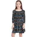 Close Up Code Coding Computer Kids  Quarter Sleeve Skater Dress View1