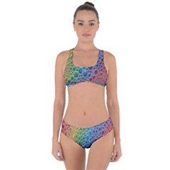 Bubbles Rainbow Colourful Colors Criss Cross Bikini Set by Amaryn4rt