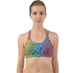 Bubbles Rainbow Colourful Colors Back Web Sports Bra by Amaryn4rt