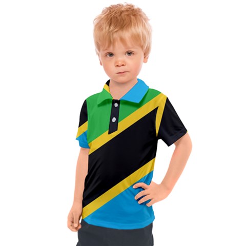 Flag Of Tanzania Kids  Polo Tee by Amaryn4rt