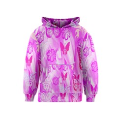 Butterfly Cut Out Pattern Colorful Colors Kids  Pullover Hoodie by Simbadda