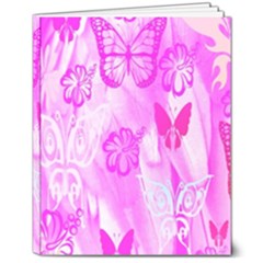 Butterfly Cut Out Pattern Colorful Colors 8  X 10  Hardcover Notebook by Simbadda