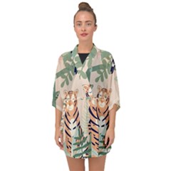 Kids Animals & Jungle Friends Half Sleeve Chiffon Kimono by Ravend