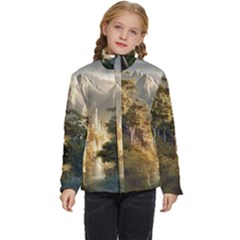 Natural Landscape Nature Vegetation Jungle Kids  Puffer Bubble Jacket Coat by Ravend