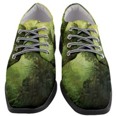 Green Beautiful Jungle Women Heeled Oxford Shoes