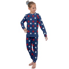 Patriotic Colors America Usa Red Kids  Long Sleeve Set  by Celenk