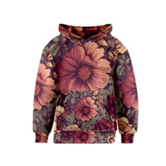 Flowers Pattern Kids  Pullover Hoodie by Simbadda