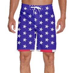 Usa Independence Day July Background Men s Beach Shorts by Vaneshop