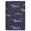 Hand-drawn-scratch-style-night-sky-with-moon-cloud-space-among-stars-seamless-pattern-vector-design- 5.5  x 8.5  Notebook View1