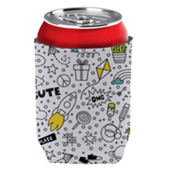 Set-cute-colorful-doodle-hand-drawing Can Holder by uniart180623