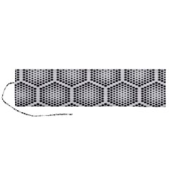 Halftone-tech-hexagons-seamless-pattern Roll Up Canvas Pencil Holder (l)