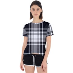 Pixel-background-design-modern-seamless-pattern-plaid-square-texture-fabric-tartan-scottish-textile- Open Back Sport Tee by uniart180623
