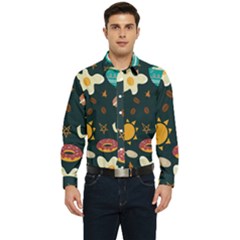 Seamless-pattern-with-breakfast-symbols-morning-coffee Men s Long Sleeve  Shirt by uniart180623