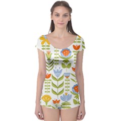 Seamless-pattern-with-various-flowers-leaves-folk-motif Boyleg Leotard 