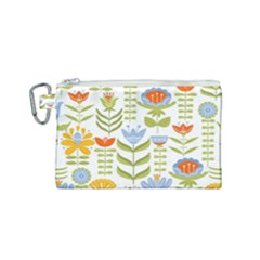 Seamless-pattern-with-various-flowers-leaves-folk-motif Canvas Cosmetic Bag (small)