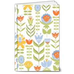 Seamless-pattern-with-various-flowers-leaves-folk-motif 8  X 10  Hardcover Notebook