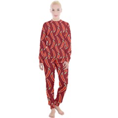 Chili-pattern-red Women s Lounge Set