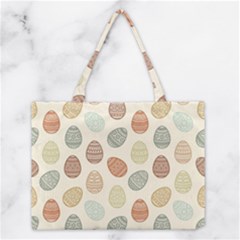 Seamless-pattern-colorful-easter-egg-flat-icons-painted-traditional-style Medium Tote Bag