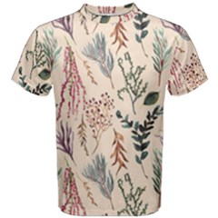 Watercolor-floral-seamless-pattern Men s Cotton Tee